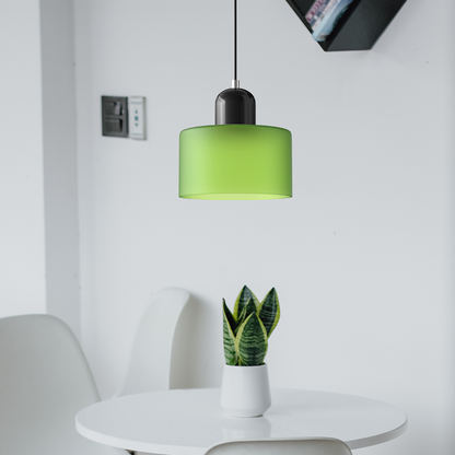 Bauhaus bolvormige glazen hanglamp | tijdloos design | glas & metaal | E27 fitting