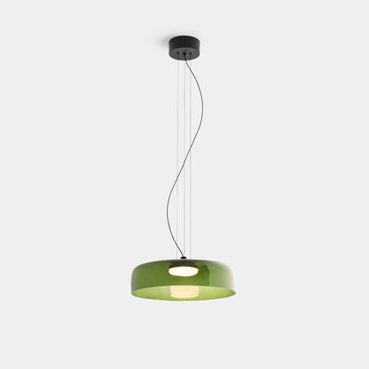 Veylum | Scandinavische glazen hanglamp met opalen kap