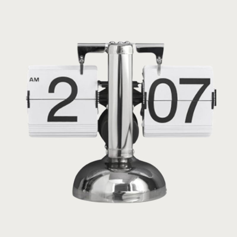 Fliporia Retro | Mechanische flip-klok in vintage ontwerp