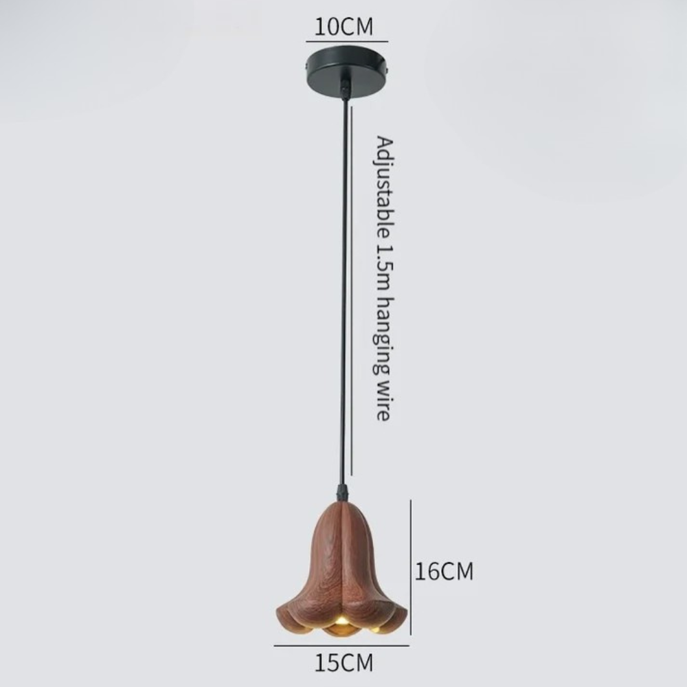 NordLume lamp | moderne hanglamp van walnotenhout in bruin, Scandinavische stijl