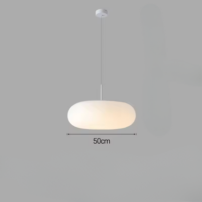 Nyxora | Moderne hanglamp in crème in minimalistische kroonluchterstijl met warm LED-licht