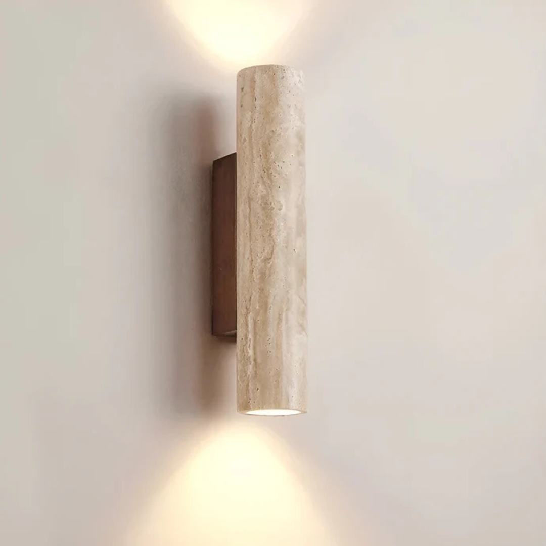 WabiMarble Calm | Wabi-Sabi LED-wandlamp van marmer