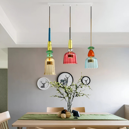 Solira Macaron | Gekleurde glazen hanglamp in Scandinavische stijl