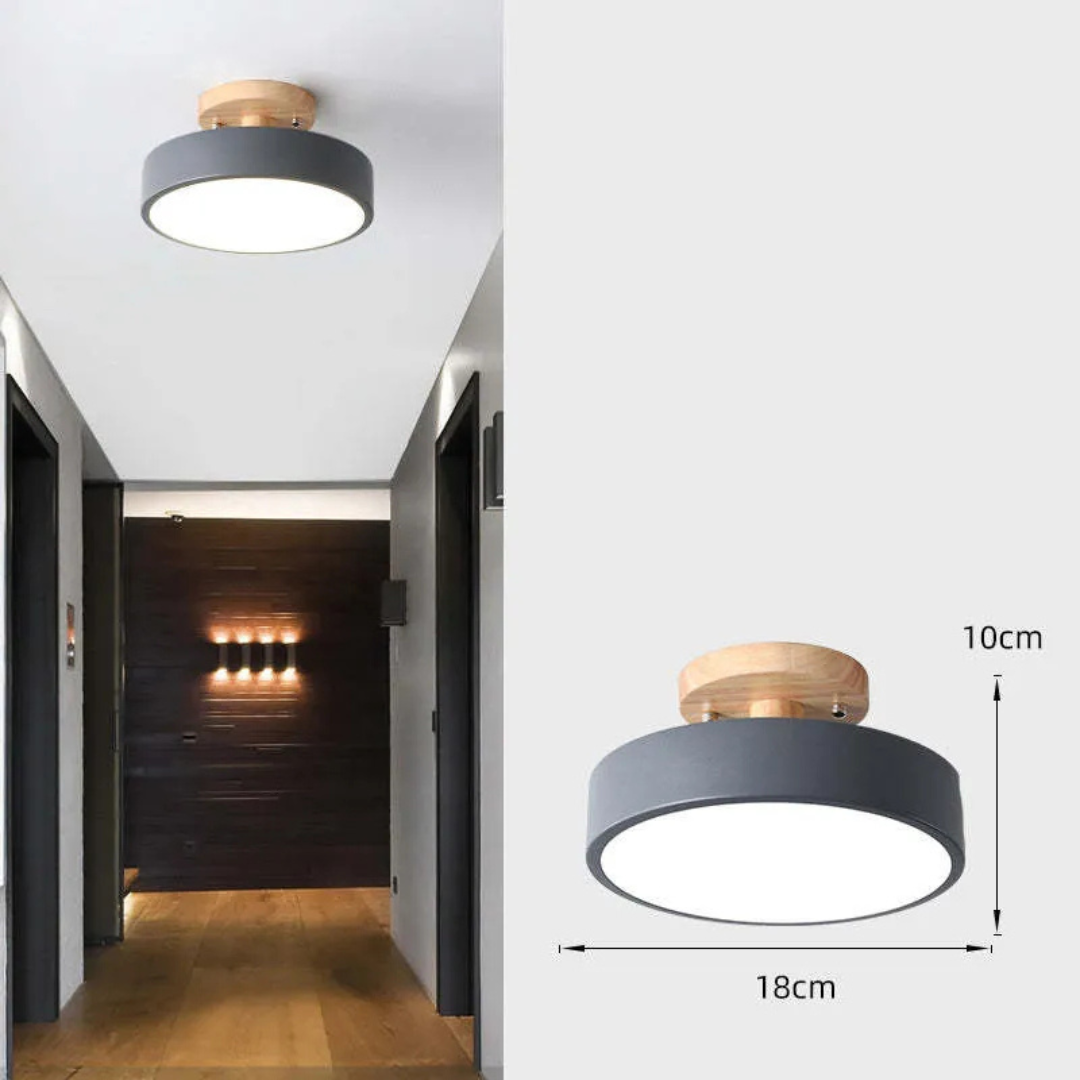Illumine Halo | Plafondlamp van hout met geïntegreerde LED in minimalistische stijl