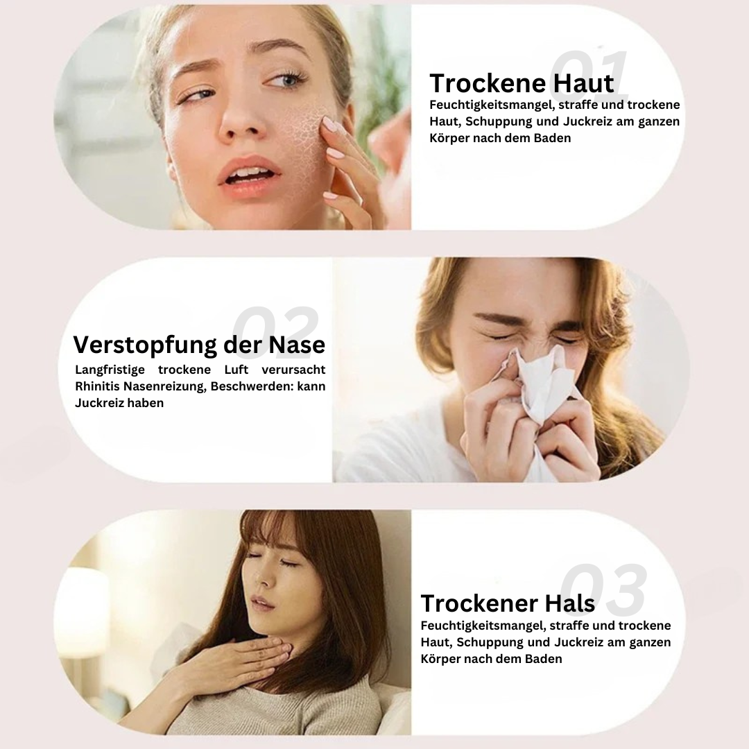 2L Ultrasone Luchtbevochtiger met Dual-Spray & Nachtlampje – Kamerluchtbevochtiger 2000ml