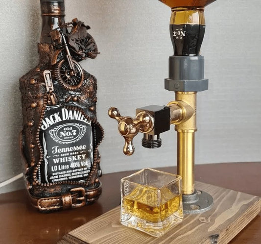 BarrelTap Dispenser | Houten drankendispenser met messing kraan voor whisky, wijn & likeuren