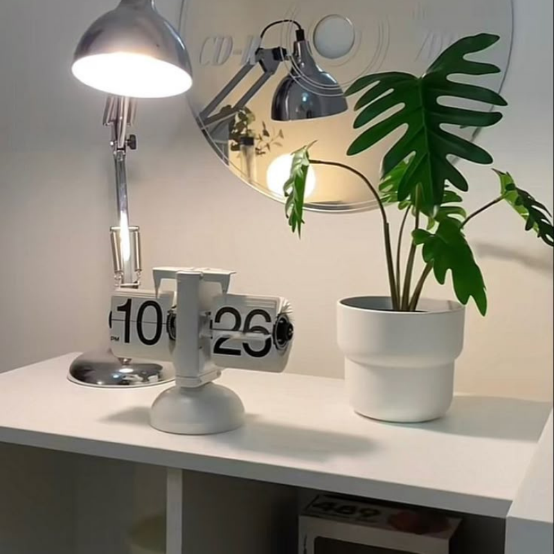 Fliporia Retro | Mechanische flip-klok in vintage ontwerp