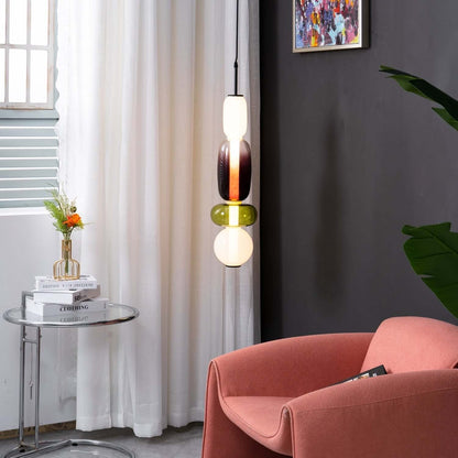 Elegante design hanglamp – moderne gekleurde glas
