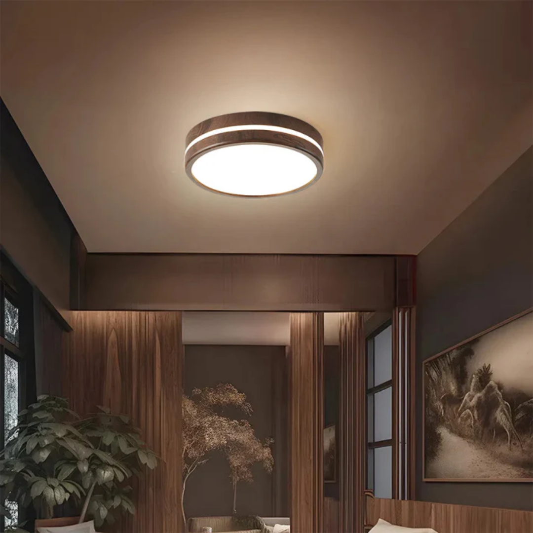 Velmaro | LED plafondlamp van hout in stijlvol design