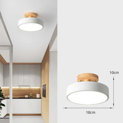 Illumine Halo | Plafondlamp van hout met geïntegreerde LED in minimalistische stijl