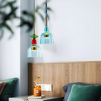 Solira Macaron | Gekleurde glazen hanglamp in Scandinavische stijl