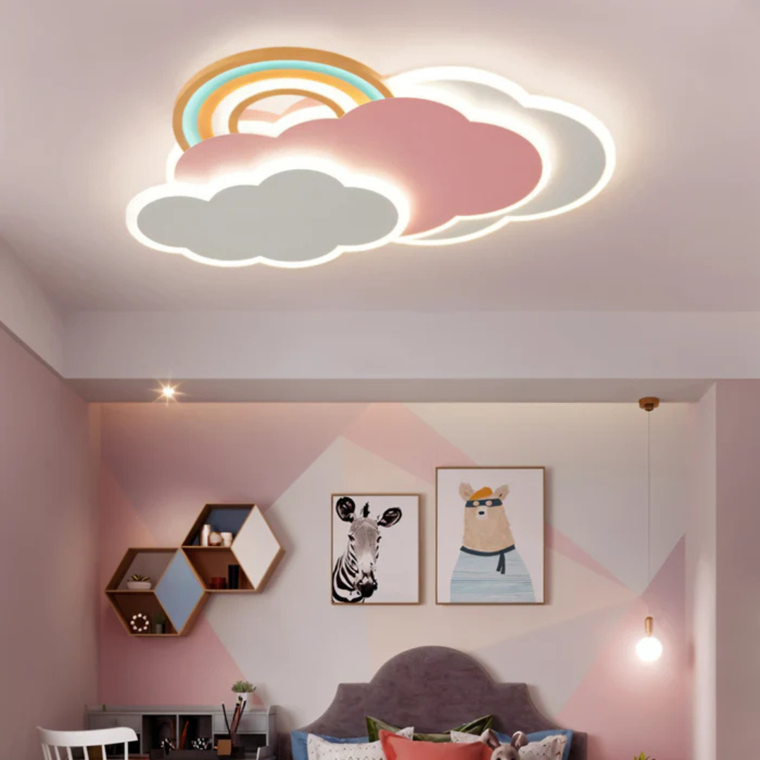 Pynki Glow | LED-plafondlamp met regenboogmotief voor kinderkamer