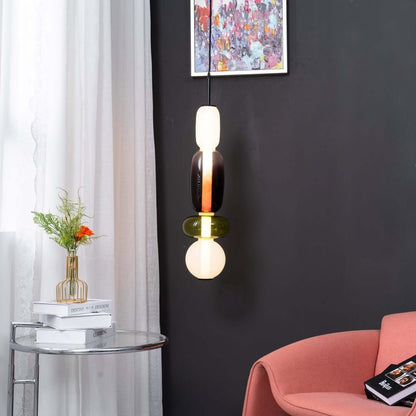 Elegante design hanglamp – moderne gekleurde glas