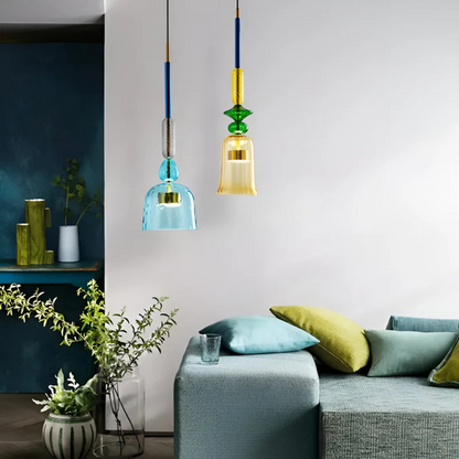 Solira Macaron | Gekleurde glazen hanglamp in Scandinavische stijl