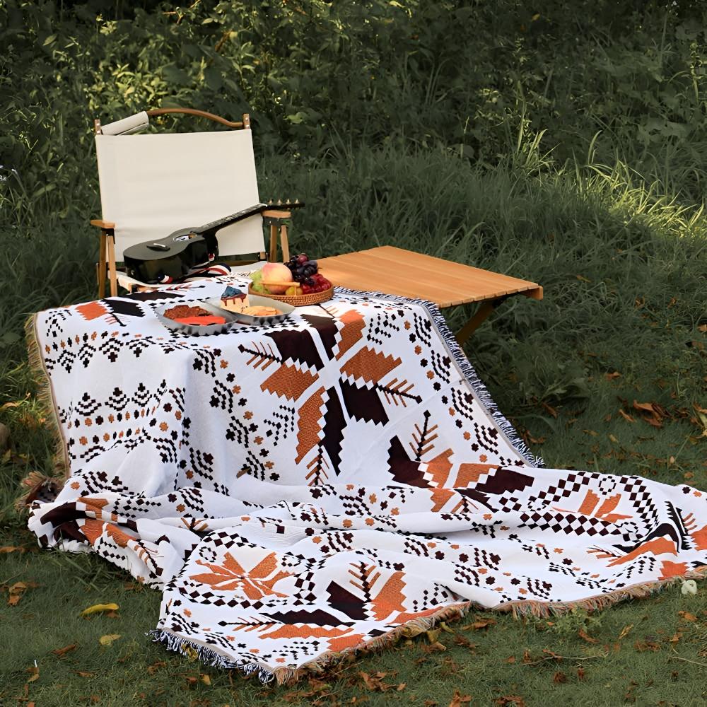 Picknickkleed Marokkaans | Boho Patroon | Wasbaar | Microvezel Katoenmix