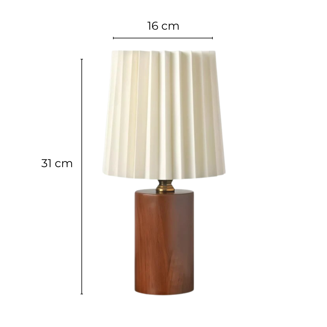 LED-tafellamp in Scandinavisch design van hout