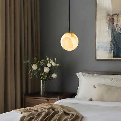 Alvora Orb | hanglamp van albast met warm LED-licht