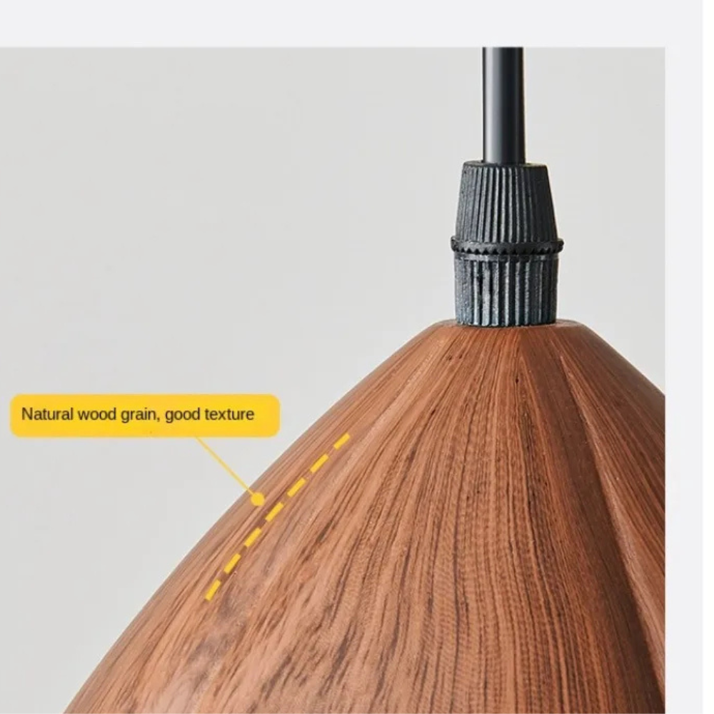 NordLume lamp | moderne hanglamp van walnotenhout in bruin, Scandinavische stijl