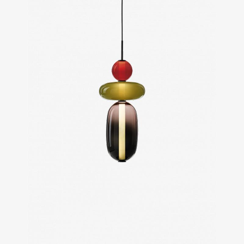 Elegante design hanglamp – moderne gekleurde glas