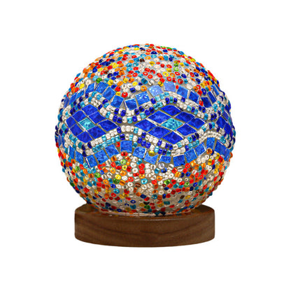 LumiMosaic | Elegante dimbare mozaïektafellamp | Handgemaakt glasontwerp met warm LED-licht voor woonruimtes