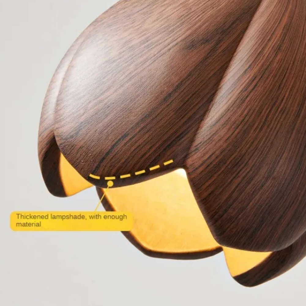 NordLume lamp | moderne hanglamp van walnotenhout in bruin, Scandinavische stijl