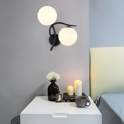 Scandinavische wandlamp | Elegante binnenverlichting | Warm licht | Glas & koper