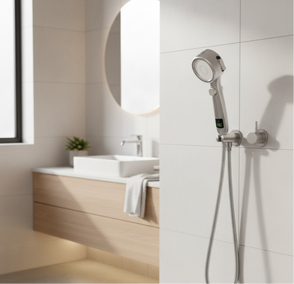 HydroSense Flow | LED-douchekop met filter & temperatuurweergave