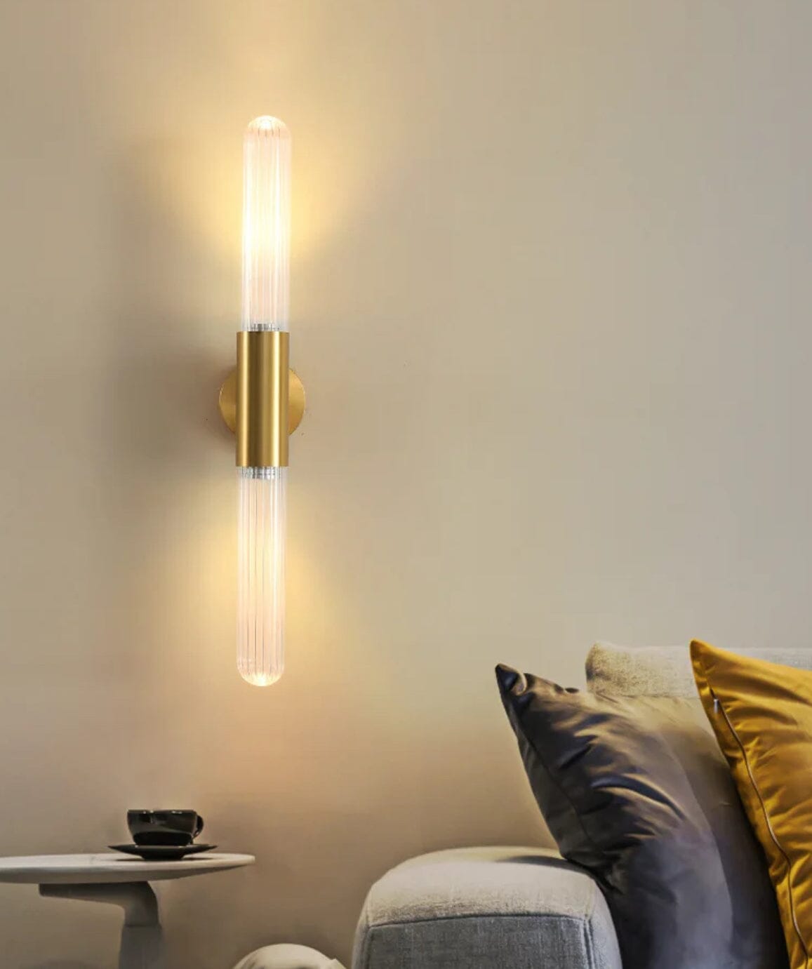 Moderne glas-staaf-wandlamp – elegant LED-ontwerp voor woonkamer, slaapkamer & hal
