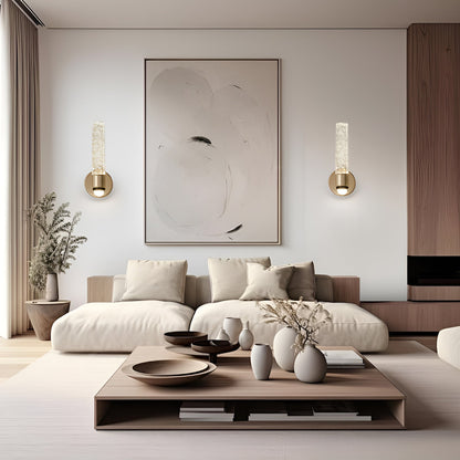 Kristallen wandlamp – glamoureuze wandlamp met bolglas en metalen frame