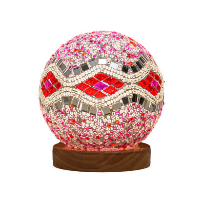 LumiMosaic | Elegante dimbare mozaïektafellamp | Handgemaakt glasontwerp met warm LED-licht voor woonruimtes