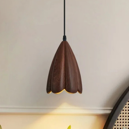 NordLume lamp | moderne hanglamp van walnotenhout in bruin, Scandinavische stijl