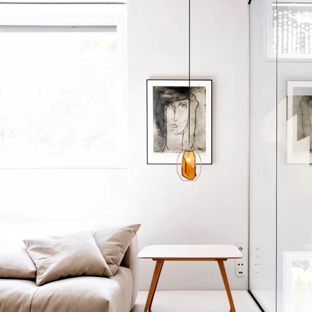 Flavia | Minimalistische hanglamp van glas in moderne stijl