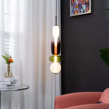 Elegante design hanglamp – moderne gekleurde glas