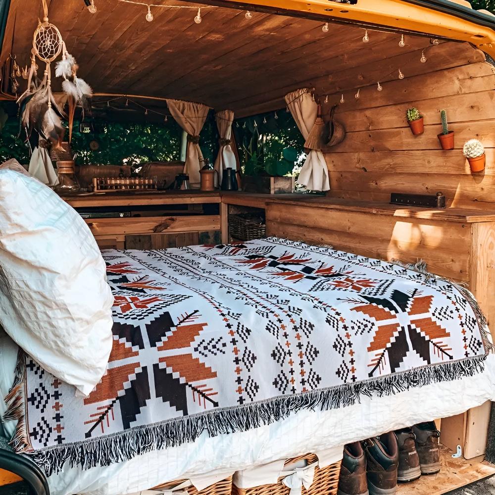 Picknickkleed Marokkaans | Boho Patroon | Wasbaar | Microvezel Katoenmix