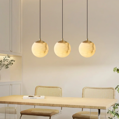 Alvora Orb | hanglamp van albast met warm LED-licht