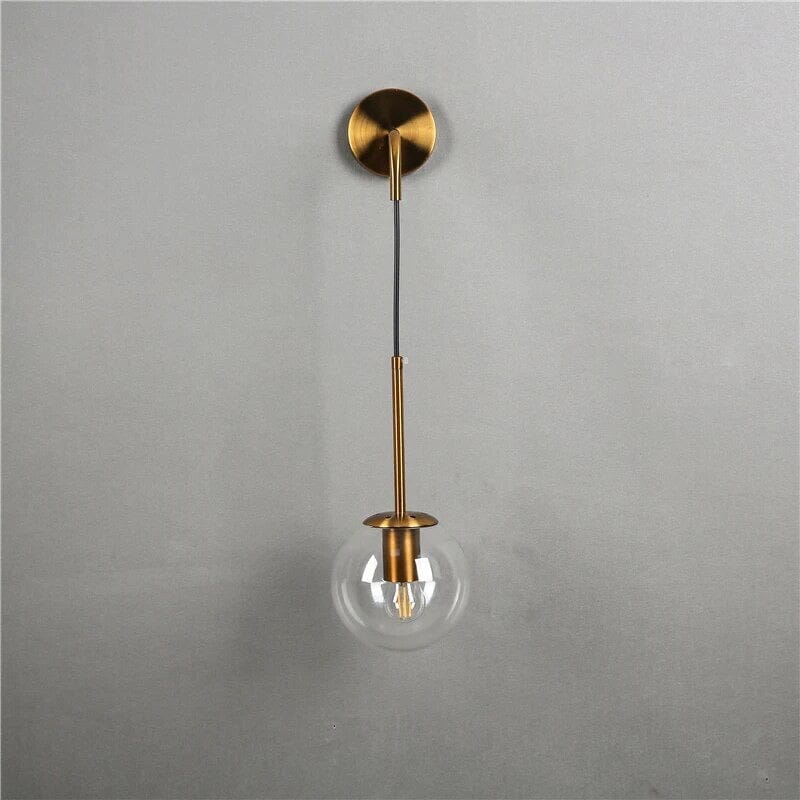 Glas-wandlamp bolvorm – elegante melkglaslamp met modern hangontwerp