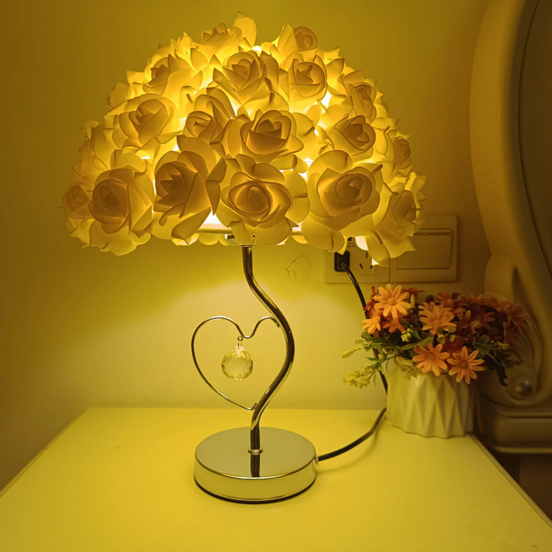 Celestria Valea | Romantische LED tafellamp met stoffen kap