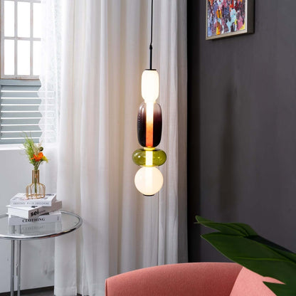 Elegante design hanglamp – moderne gekleurde glas