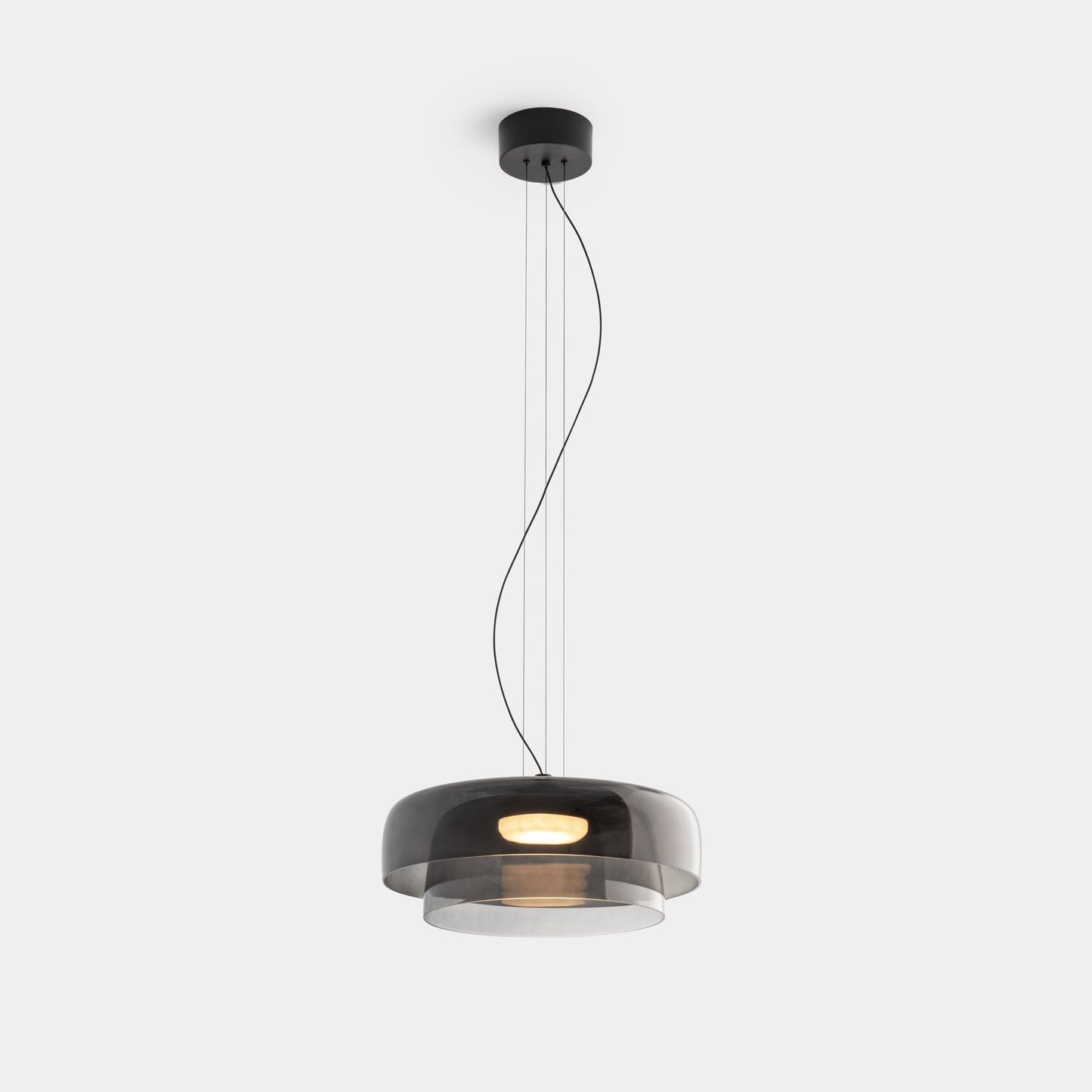 Veylum | Scandinavische glazen hanglamp met opalen kap