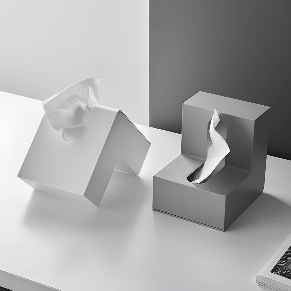 AngleEase – Moderne L-vormige tissuehouder | Vierkante opbergdoos voor zakdoekjes
