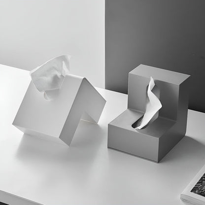 AngleEase – Moderne L-vormige tissuehouder | Vierkante opbergdoos voor zakdoekjes