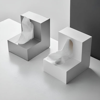 AngleEase – Moderne L-vormige tissuehouder | Vierkante opbergdoos voor zakdoekjes