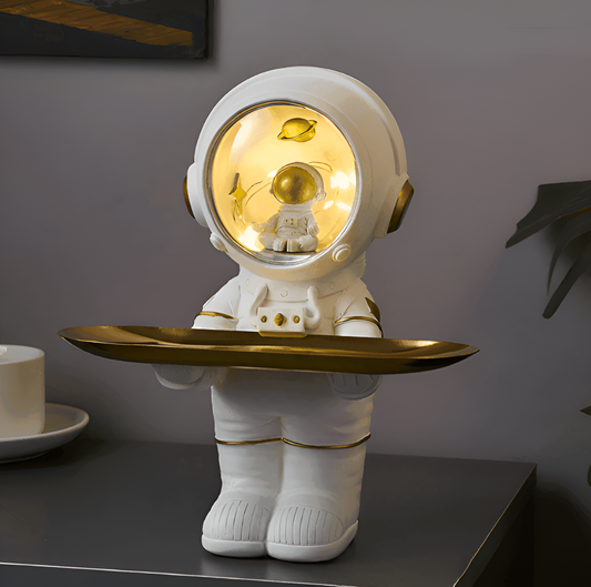 AstroTray – Astronaut decoratieve opbergtray van kunsthars | Moderne schaal voor sleutels & accessoires