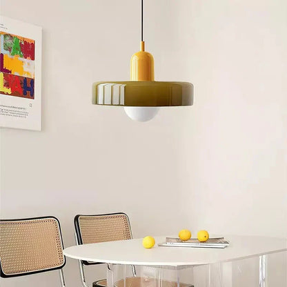 Lunari Halo | Hanglamp van gekleurd glas in Bauhaus-stijl
