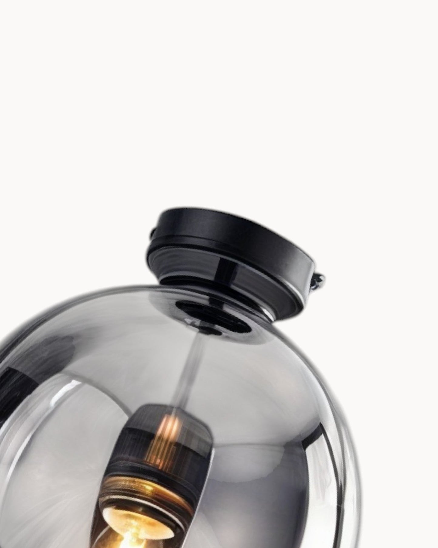 Moderne plafondlamp – glas rookgrijs / cognac | geïntegreerde LED-verlichting