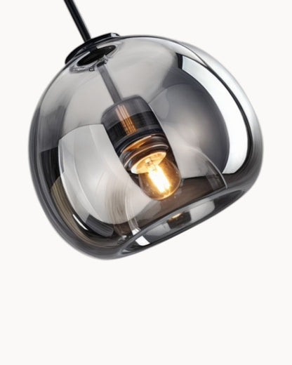 Moderne plafondlamp – glas rookgrijs / cognac | geïntegreerde LED-verlichting