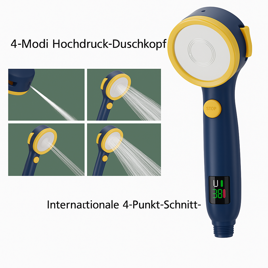HydroSense Flow | LED-douchekop met filter & temperatuurweergave