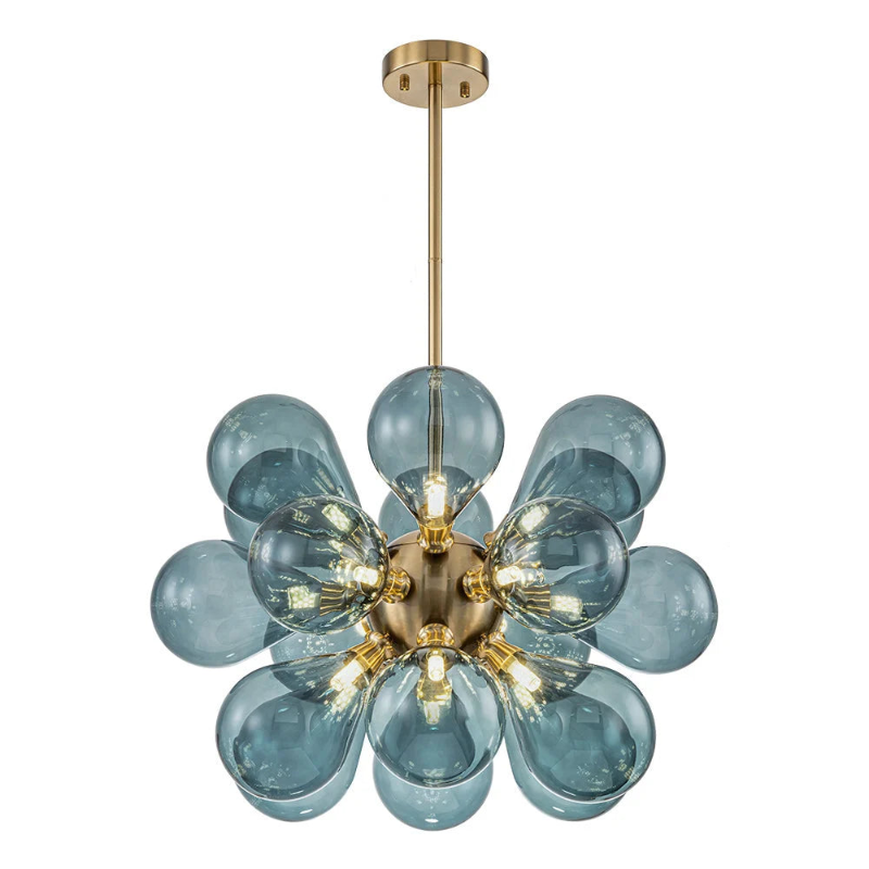 Aurevia | Blauwe glazen cluster hanglamp