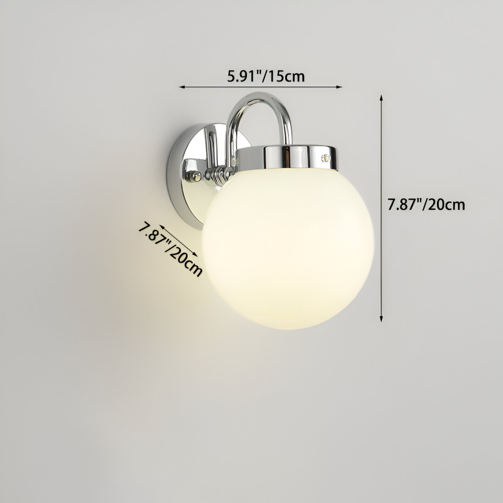 Lunaris – Hedendaagse bolvormige glazen wandlamp met gestreept ontwerp en LED-technologie