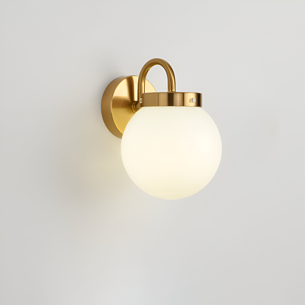 Lunaris – Hedendaagse bolvormige glazen wandlamp met gestreept ontwerp en LED-technologie